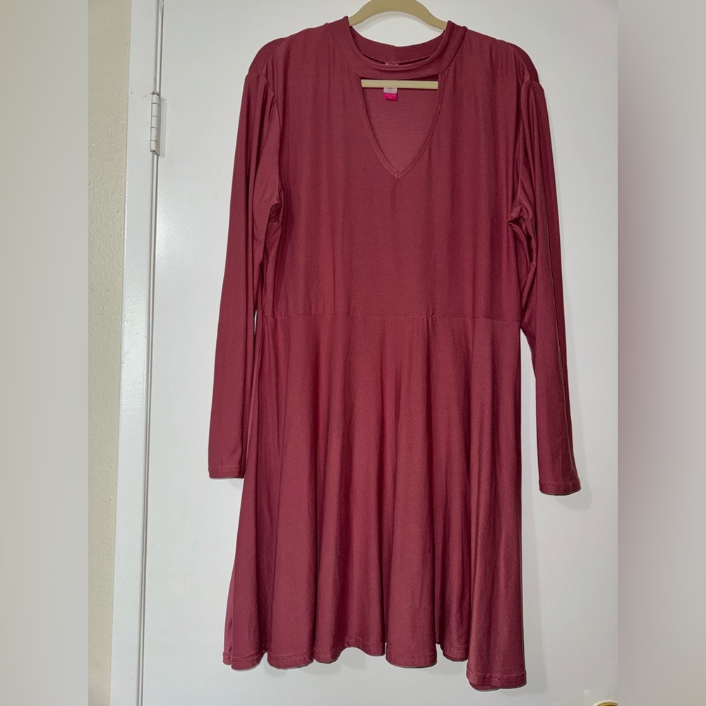 Walmart: No Boundaries Mauve Long Sleeve dress
